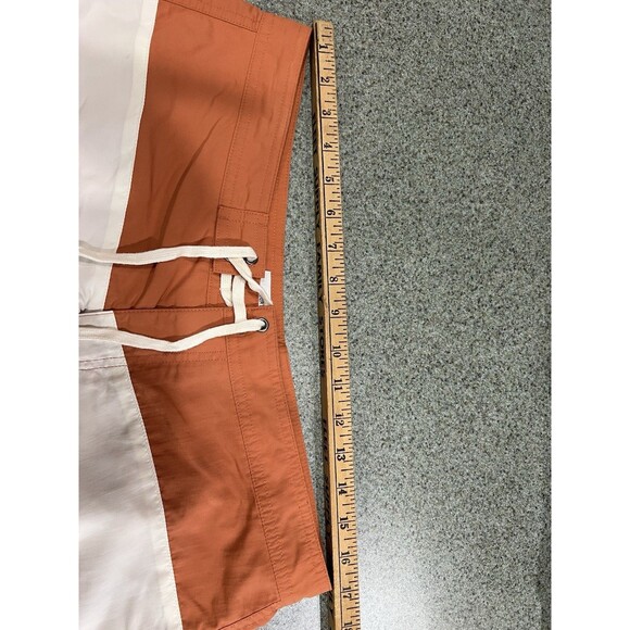 Saturdays New York City Ennis Boardshort Size 33 Orange Ivory Swim Shorts - Picture 3 of 15